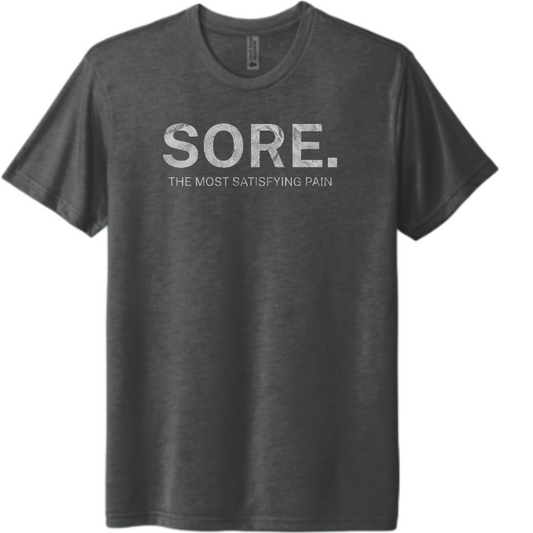 Sore. The most satisfying pain.
